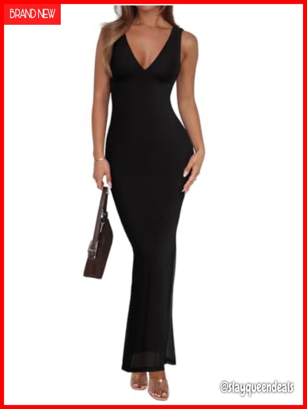 Women's Summer V Neck Sleeveless Mesh Maxi Dress Party Cocktail